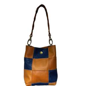 Rut Praline Bag Soft Blue & Cognac